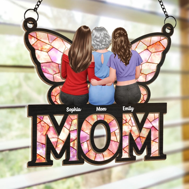 Custom Window Hanging Suncatcher Ornament - Personalized Mother's Day Birthday Gifts For Mom, Grandma - Thank You For Everything Mom