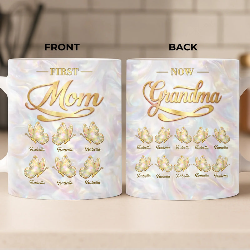 Custom 3D Inflated Effect Printed Mug - Personalized Mother's Day Birthday Gifts For Mom, Grandma - First My Mom, Forever My Hero
