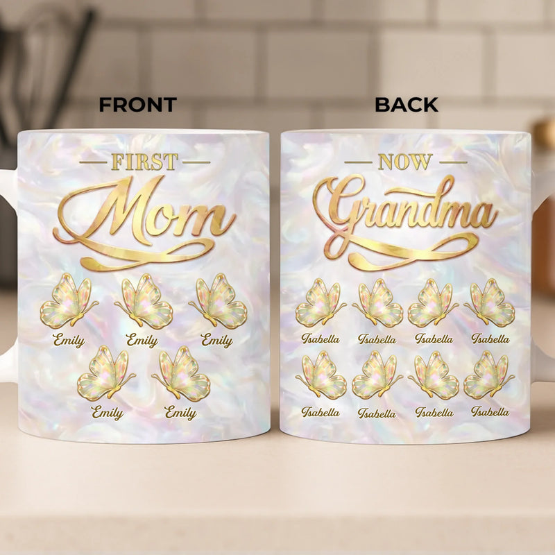 Custom 3D Inflated Effect Printed Mug - Personalized Mother's Day Birthday Gifts For Mom, Grandma - First My Mom, Forever My Hero