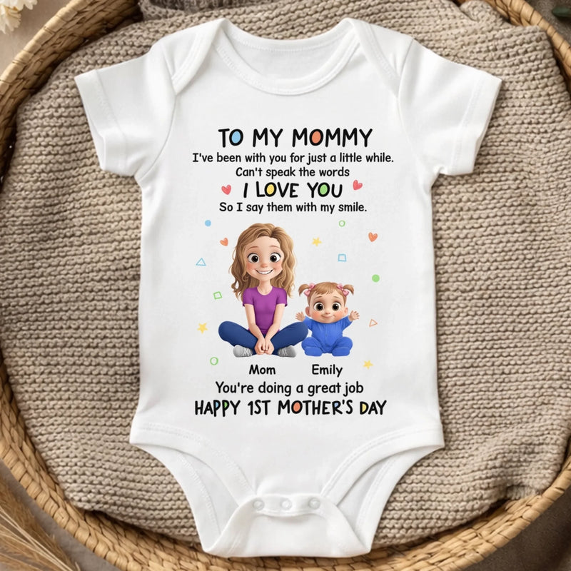 Custom Baby Onesie - Personalized Baby Shower, Gender Reveal Gifts For New Moms, New Dads, New Parents - Her First Mother’s Day, Her Sweetest One