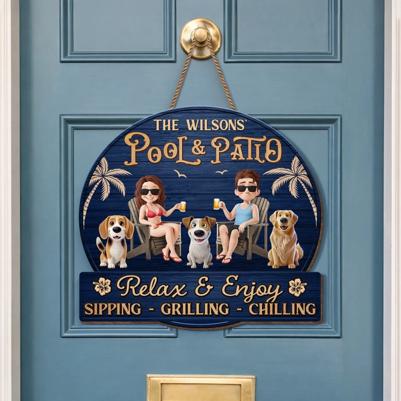 Custom Wood Sign - Personalized Anniversary Wedding Gifts For Husband And Wife, Dog Cat Lovers - Love Grows With Our Pets