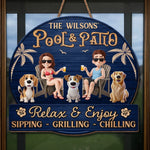 Custom Wood Sign - Personalized Anniversary Wedding Gifts For Couple, Dog Lovers - Love Grows With Our Pets