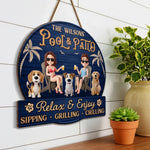 Custom Wood Sign - Personalized Anniversary Wedding Gifts For Couple, Dog Lovers - Love Grows With Our Pets
