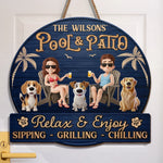 Custom Wood Sign - Personalized Anniversary Wedding Gifts For Couple, Dog Lovers - Love Grows With Our Pets