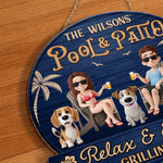 Custom Wood Sign - Personalized Anniversary Wedding Gifts For Couple, Dog Lovers - Love Grows With Our Pets