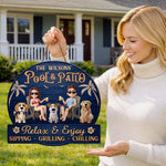 Custom Wood Sign - Personalized Anniversary Wedding Gifts For Couple, Dog Lovers - Love Grows With Our Pets