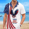Custom Unisex Tropical Hawaiian Aloha Shirt - Personalized America 250th Anniversary Gifts For Women, Men -  Made For Freedom And Sunshine