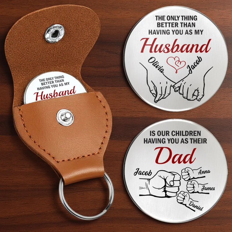 Custom Pocket Hug - Personalized Anniversary Wedding Gifts For Husband And Wife, Him And Her - Happily Ever After With You