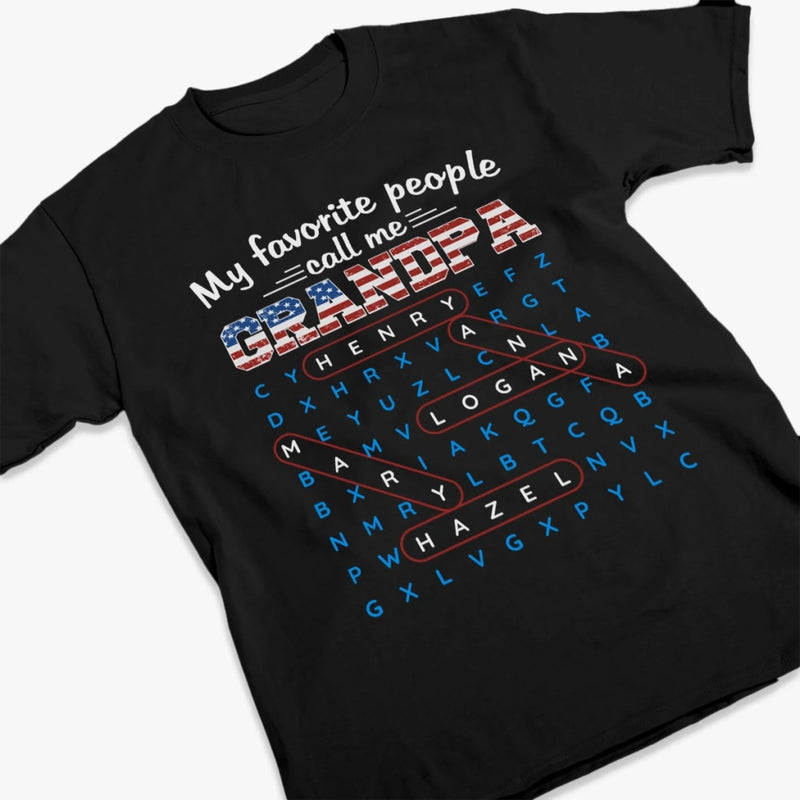 Custom Word Search Puzzle Unisex T-shirt, Premium T-shirt, Hoodie - Personalized Father's Day Birthday Gifts For Dad, Grandpa - Dad Love Never Fades