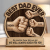 Custom 2-Layered Wooden Plaque - Personalized Father's Day Birthday Gifts For Dad, Grandpa - Behind Every Great Kid Is An Amazing Dad