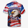 Custom Unisex Tropical Hawaiian Aloha Shirt - Personalized America 250th Anniversary Gifts For Women, Men - Liberty Guides Our Journey