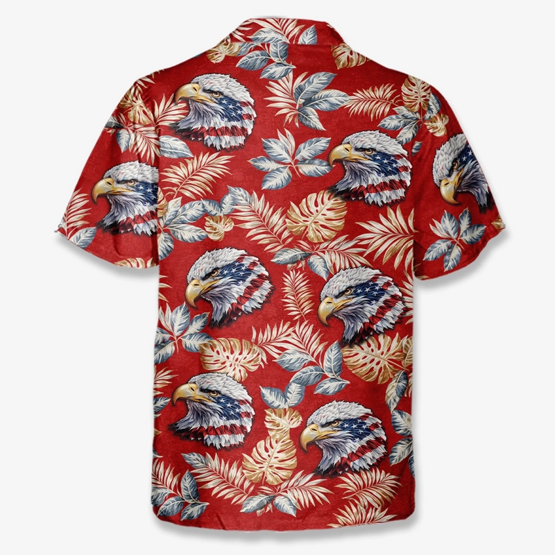 Custom Unisex Tropical Hawaiian Aloha Shirt - Personalized America 250th Anniversary Gifts For Women, Men - United In Brave Spirit 🇺🇸