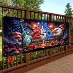 Custom Polyester Outdoor Banner - Personalized America 250th Anniversary Gifts For Family - Strong As One