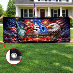 Custom Polyester Outdoor Banner - Personalized America 250th Anniversary Gifts For Family - Strong As One