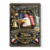 Custom Home Decor Metal Sign - Personalized America 250th Anniversary Gifts For Mom, Dad, Brother, Sister, Kids - Rooted In Freedom Raised With Pride