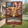 Custom Home Decor Metal Sign - Personalized America 250th Anniversary Gifts For Mom, Dad, Brother, Sister, Kids - Built On Freedom, Led By Love