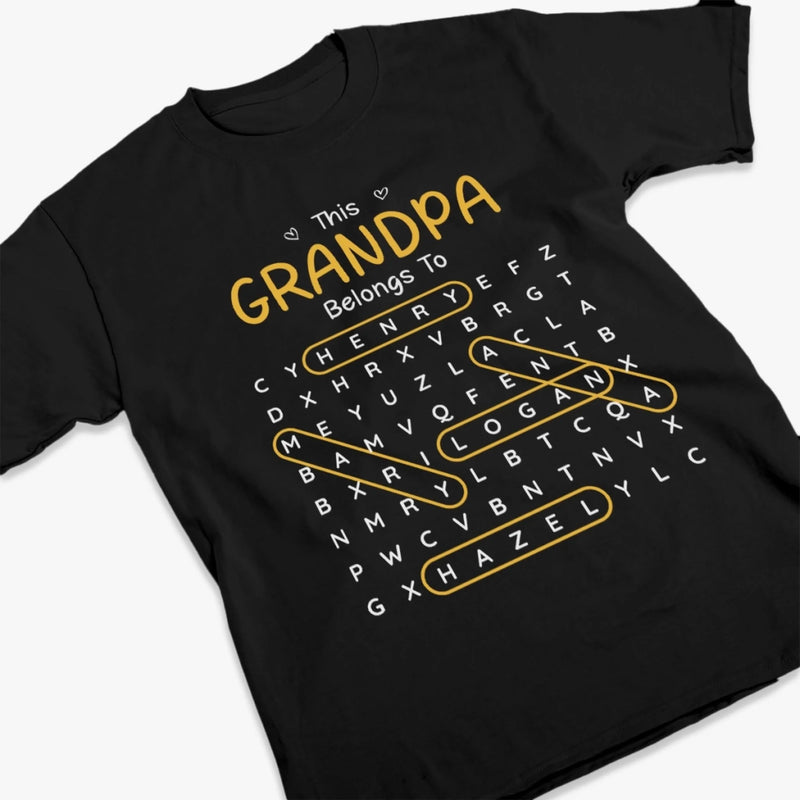 Custom Word Search Puzzle Unisex T-shirt, Premium T-shirt, Hoodie - Personalized Father's Day Birthday Gifts For Dad, Grandpa - Dad You Are Our Hero
