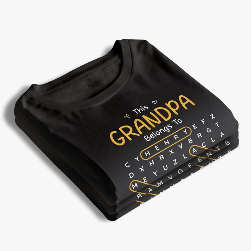 Custom Word Search Puzzle Unisex T-shirt, Premium T-shirt, Hoodie - Personalized Father's Day Birthday Gifts For Dad, Grandpa - Dad You Are Our Hero