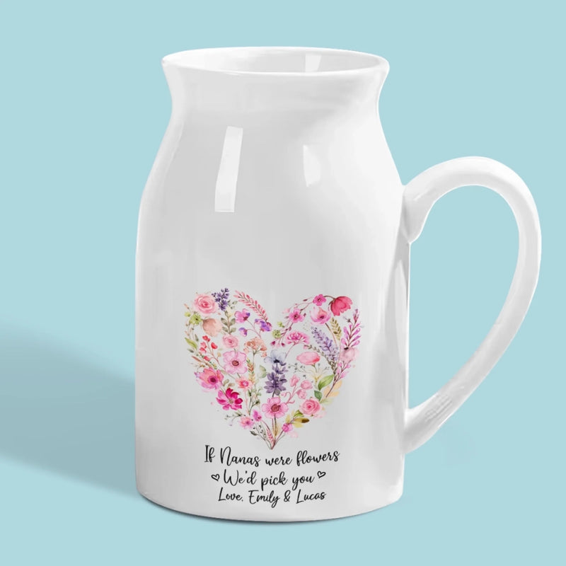 Custom Home Decor Flower Vase - Personalized Mother's Day Birthday Gifts For Mom, Grandma - Blooming With Your Love