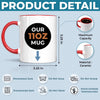 Custom 3D Inflated Effect Printed Accent Mug - Personalized Mother's Day Gifts For Mom, Grandma - Holding Your Hand, Holding My Heart