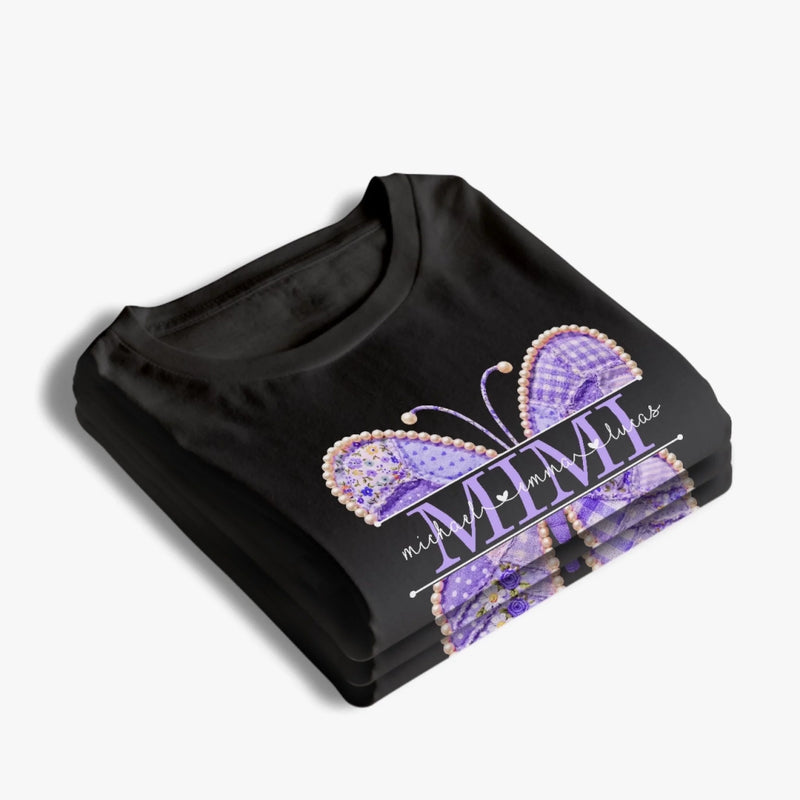 Custom Unisex T-shirt, Premium T-shirt, Hoodie - Personalized Mother's Day Birthday Gifts For Mom, Grandma - Mom In Her Butterfly Era