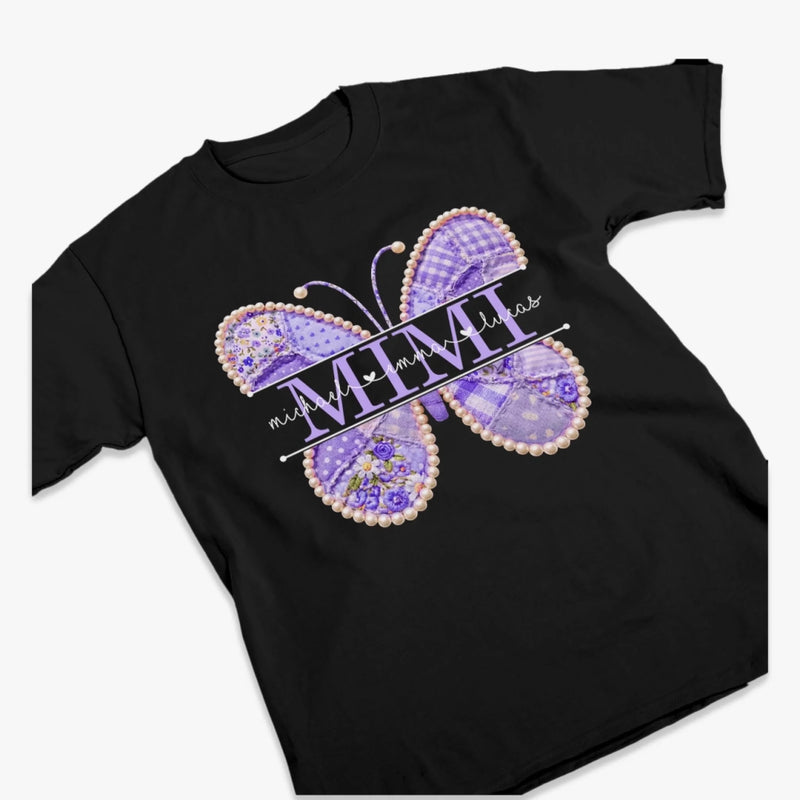 Custom Unisex T-shirt, Premium T-shirt, Hoodie - Personalized Mother's Day Birthday Gifts For Mom, Grandma - Mom In Her Butterfly Era