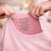 Camiseta Personalizada Con Impresión En El Cuello Interior – Regalos Personalizados Para El Día Del Padre O Cumpleaños Para Mamá E Hijo – La Familia Es El Mayor Regalo