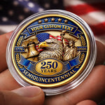 Custom Commemorative Keepsake Coin - Personalized America 250th Anniversary Gifts For Family - A Legacy Of Freedom And Pride