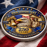 Custom Commemorative Keepsake Coin - Personalized America 250th Anniversary Gifts For Family - A Legacy Of Freedom And Pride