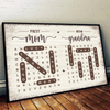 Custom Word Search Puzzle Horizontal Poster, Canvas - Personalized Mother's Day Birthday Gifts For Mom, Grandma - Her Next Best Title Is Grandma