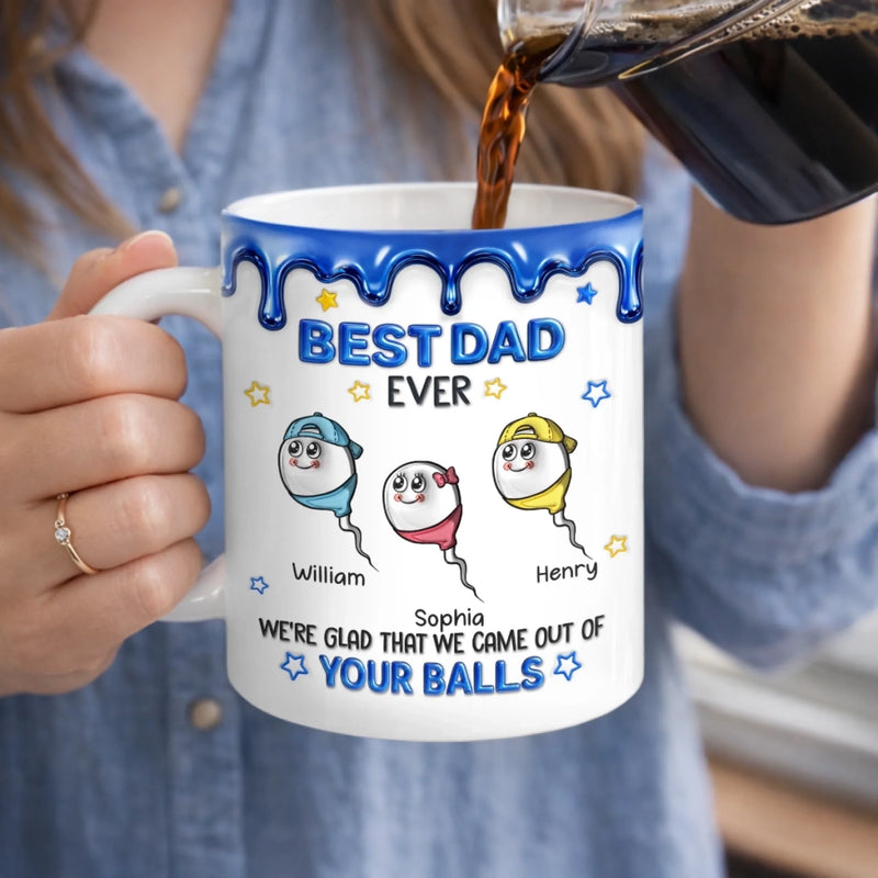 Custom 3D Inflated Effect Printed Mug - Personalized Funny Father's Day Birthday Gifts For Dad - Your Love Has Shaped Me