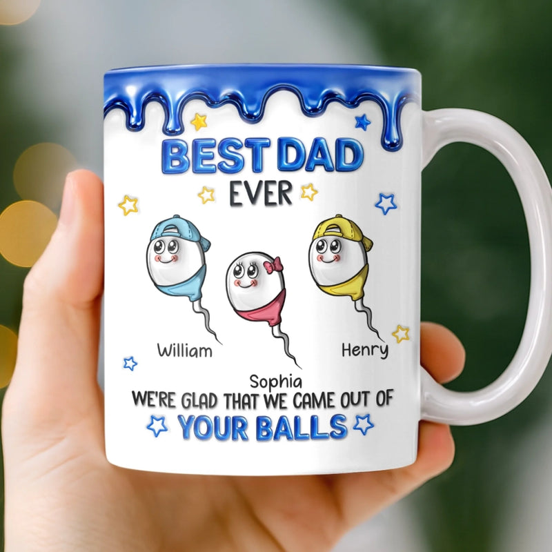 Custom 3D Inflated Effect Printed Mug - Personalized Funny Father's Day Birthday Gifts For Dad - Your Love Has Shaped Me