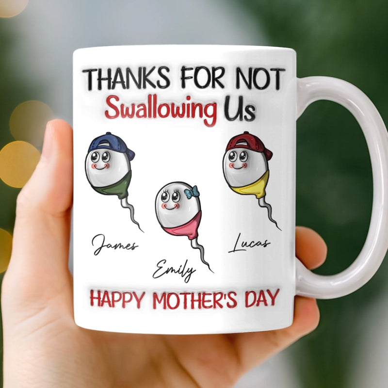 Custom 3D Inflated Effect Printed Mug - Personalized Funny Mother's Day Birthday Gifts For Mom - Mom Was Right Always