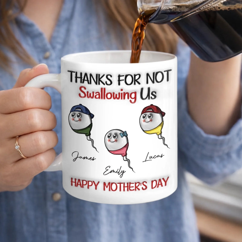 Custom 3D Inflated Effect Printed Mug - Personalized Funny Mother's Day Birthday Gifts For Mom - Mom Was Right Always