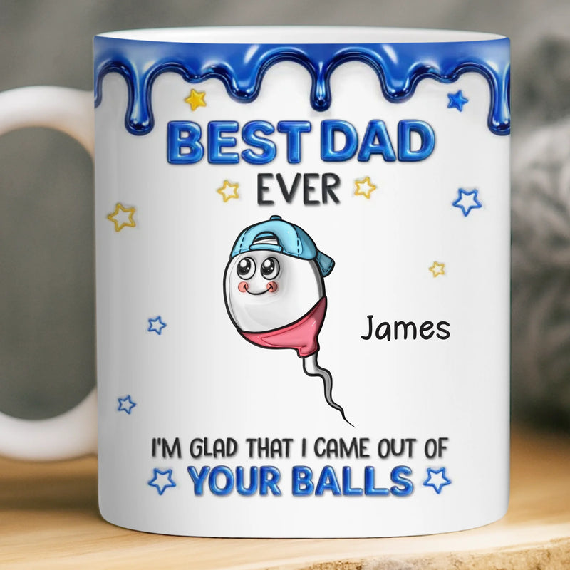 Custom 3D Inflated Effect Printed Mug - Personalized Funny Father's Day Birthday Gifts For Dad - Your Love Has Shaped Me