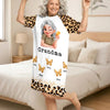 Custom Women's Sleep Tee - Personalized Mother's Day Birthday Gifts For Mom, Grandma - Glam Grandma Energy Only