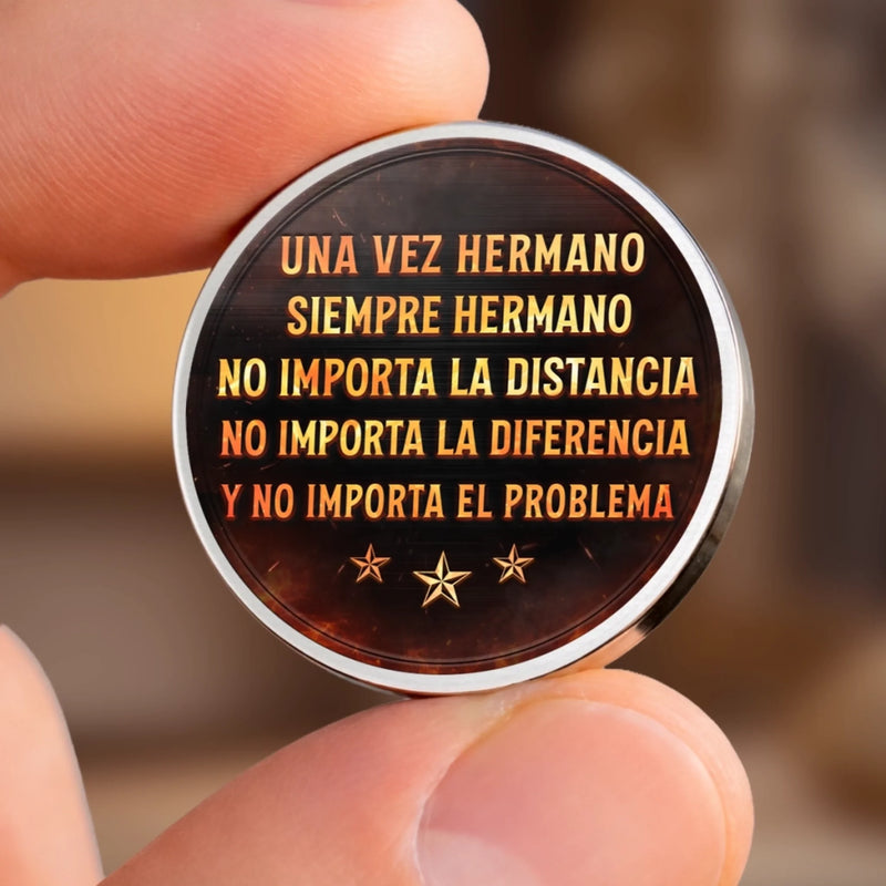 Abrazo De Bolsillo Personalizado – Regalo De Cumpleaños Personalizado Para Tu Hermano - Para Siempre Fuertes Como Hermanos