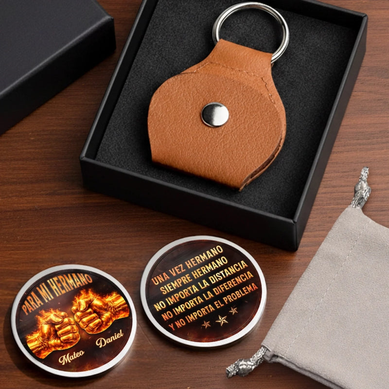 Abrazo De Bolsillo Personalizado – Regalo De Cumpleaños Personalizado Para Tu Hermano - Para Siempre Fuertes Como Hermanos