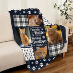 Custom Photo You Were My Hardest Goodbye - Memorial Personalized Custom Blanket - Sympathy Gift For Cat Lovers, Pet Owners