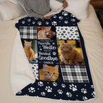 Custom Photo You Were My Hardest Goodbye - Memorial Personalized Custom Blanket - Sympathy Gift For Cat Lovers, Pet Owners