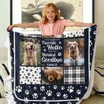 Custom Photo You Were My Hardest Goodbye - Memorial Personalized Custom Blanket - Sympathy Gift For Cat Lovers, Pet Owners