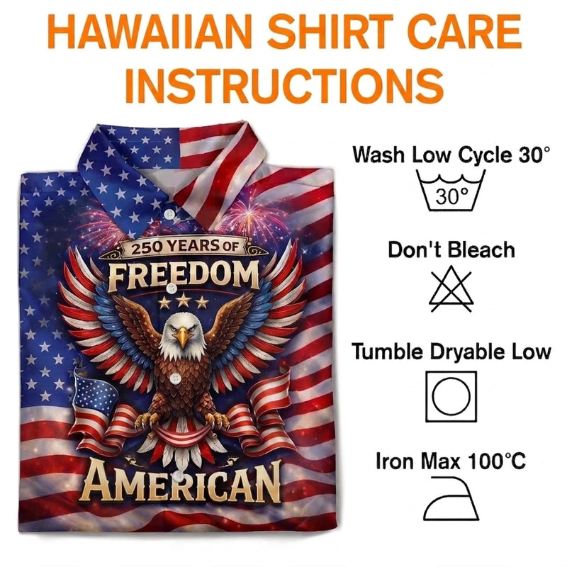 Custom Unisex Tropical Hawaiian Aloha Shirt - Personalized America 250th Anniversary Gifts For Women, Men - Honor Courage And Unity
