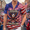 Custom Unisex Tropical Hawaiian Aloha Shirt - Personalized America 250th Anniversary Gifts For Women, Men - Honor Courage And Unity