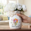 Custom Flower Vase With Ribbon - Personalized Mother's Day Birthday Gifts For Mom, Grandma - A Garden Made Of Love