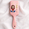 Custom Birth Month Flower Paddle Hair Brush - Personalized Thank You Birthday Gifts For Her, Friends, Sisters, Daughters, Mother, Bridesmaid - Butterflies, Blooms And Beauty