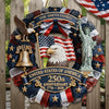 Custom Wood Sign - Personalized America 250th Anniversary Gifts For Mom, Dad, Brother, Sister, Kids - Family First, Forever Always