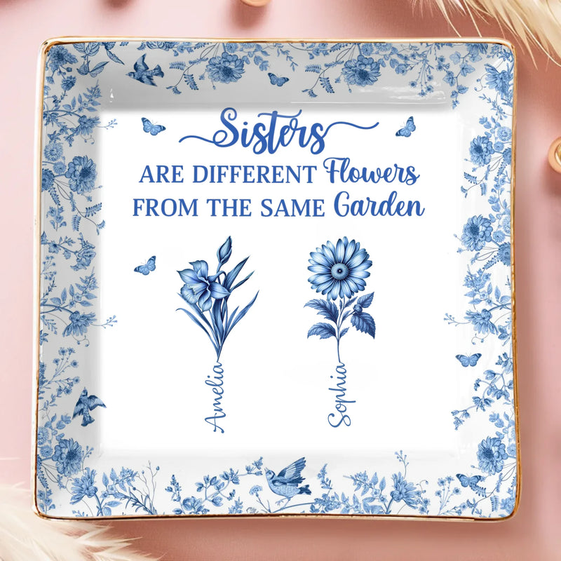 Custom Full-Print Jewelry Dish - Personalized Best Friend Birthday Gifts For Women, Besties, Sisters, BFF - A Garden Called Sisterhood