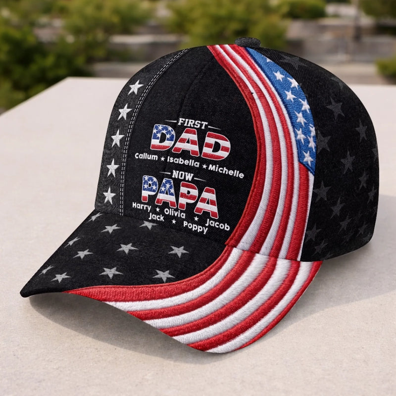 Custom Hat, All Over Print Classic Cap - Personalized Father's Day Birthday Gifts For Dad, Grandpa - Dad Strength Guides Our Way