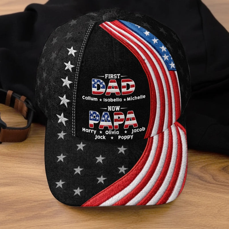 Custom Hat, All Over Print Classic Cap - Personalized Father's Day Birthday Gifts For Dad, Grandpa - Dad Strength Guides Our Way