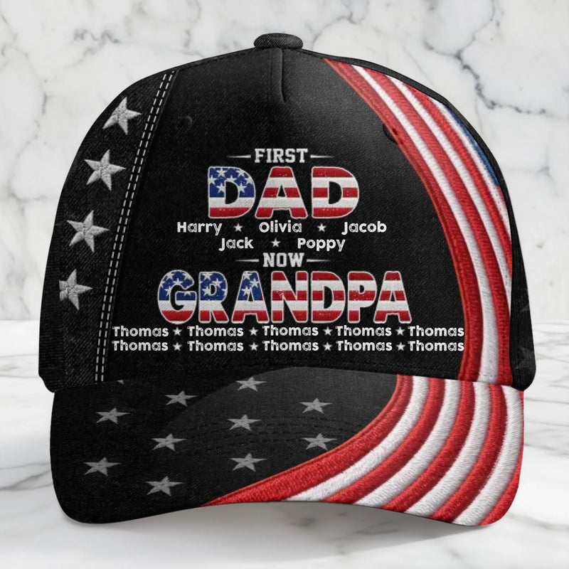 Custom Hat, All Over Print Classic Cap - Personalized Father's Day Birthday Gifts For Dad, Grandpa - Dad Strength Guides Our Way